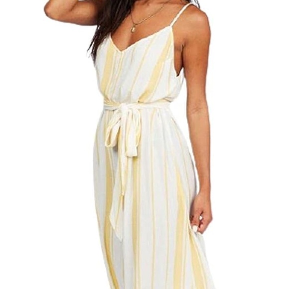 Billabong White and Yellow Striped Romper - Picture 11 of 12